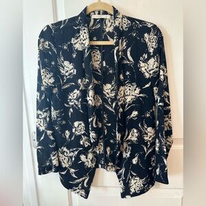 LUSH Floral Print Open Style Blazer Size XS